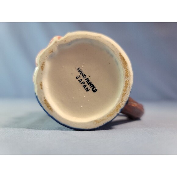 Toby Mug Man's Face Cup Glossy 3''h VINTAGE Hand Painted in Japan Ceramic - Picture 5 of 7